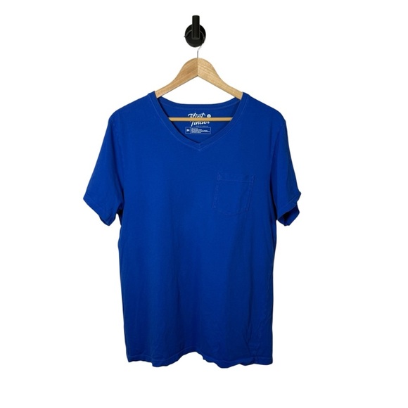 Flint & Tinder Men’s Soft Washed Pocket V-Neck Tee in Royal Blue Size M - Picture 2 of 7